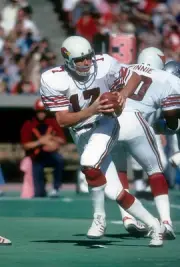 Quarterback Jim Hart St. Louis Cardinals drops back to pass v the - Old Photo 1