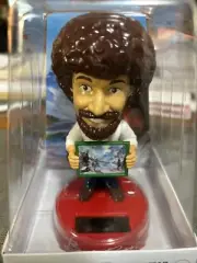 Bob Ross Painter Artist Solar Powered Bobble Head. Brand New UOP Public TV RUZ