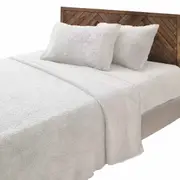 White Teddy Bear Fleece Single KS Double Queen King Soft Warm Fitted Flat Sheet Set