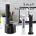 Illuminated USB Tower Bladeless Fan Black
