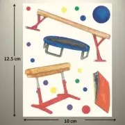 Creative Memories BLOCK STICKER - GYMNASTIC EQUIPMENT, TRAMPOLINE, BALL, BEAM