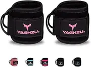 YAGHZU Ankle Straps for Cable Machines Women - Adjustable Gym Ankle Strap for Cable Machine, Neoprene Padded Cable Straps, Durable Leg Strap with Cable Cuff, Glute Kickback Ankle Strap with D Rings