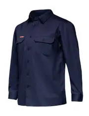 2 X Mens Hard Yakka Long Sleeve Lightweight Drill Ventilated Shirt Navy