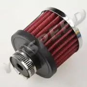 12mm 1/2" Cleanable Mini Air Intake Crankcase Breather Filter Valve Tank Red
