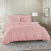 Luxor Queen Blush Color 1000TC 100% Cotton Quilt Doona Duvet Cover Pillowcase Set