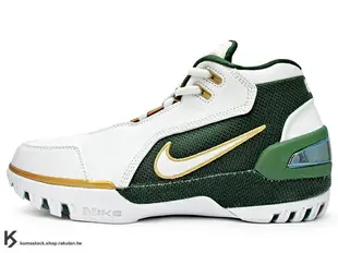 2018 小皇帝 LeBron James 限量復刻 NIKE AIR ZOOM GENERATION SVSM QS PE 白綠金 高中 NBA 第一雙代言鞋款 H2 悍馬車 聖文森-聖瑪莉高中 St. Vincent-St. Mary HS (AO2367-100) !