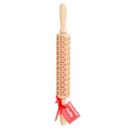 Bread and Butter Laser Etch Rolling Pin Brown