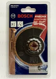 Bosch 3-1/2 x 1/8" Starlock Carbide Grit Grout Oscillating Blade OSL312CG