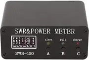 SWR & Power Meter, SWR-120 0.5‑120W Standing Meter Digital Display 1.8‑50MHz FM AM CW SSB Modes Short Power Meter