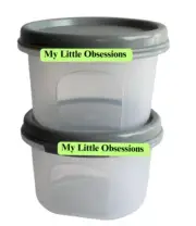 Tupperware New Set 2 Modular Mate Mates Round #1 Containers Greystone Seals