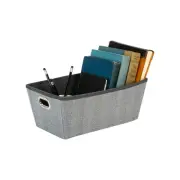 Simplify Small Herringbone Grommet Shelf Tote in Grey