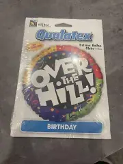 OVER THE HILL Birthday Ballon 18" Foil Helium Balloon Qualatex