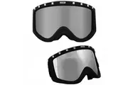 Sabre Snow Goggles Snowboarding Ski Black Frame Silver Lens Strapless Sn1005a