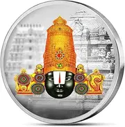 Balaji 20 Gm Silver Coin Coloured (999) Pure Silver Gold Multi Color