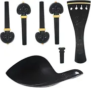 TOGEVAL 1 Set Violin Accessories Endpin Tailpiece Tuning Pegs Chin Rest Durable Instrument Parts for Beginners and Professionals Easy Installation Violin Set