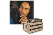 Crosley Record Storage Crate & Bob Marley - Legend - Vinyl Album Bundle