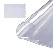 Clear Table Cover Protector, 42 inch/1068 mm Round Table Cover, 1.5 mm Thick PVC Plastic Tablecloth, Waterproof Desktop Protector for Writing Desk, Coffee Table, Dining Room