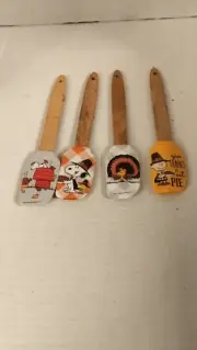 Peanuts Charlie Brown Woodstock 4-Piece Mini Silicone Spatula Set Thanksgiving