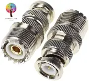 BNC Male to UHF Female PL259 Female to BNC Male SO-239 RF Coaxial Coax