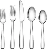 [Herogo] 20-Piece 18/10 Stainless Steel Silverware Set, Fancy Flatware Cutlery Set for 4, Modern Eating Utensils Tableware Set for Home Restaurant Wedding, Mirror Polished, Dishwasher Safe