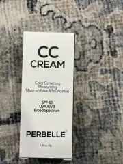 Perbelle CC Cream Color Correcting Moisturizing Base Foundation SPF 43 ~ 1.05oz