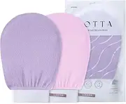 Lotta Exfoliating Gloves 2Pcs Deep Exfoliation Mitt of 150D Shower Body Scrub Exfoliant Scrubber Glove Skin for Cleanse Dead or Dry Skin 100% Viscose Fiber Suitable for Men and Women