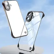 RUNGOS for iPhone 16 Plus Case Borderless Slim (Camera Lens Protector) (Bare Metal Feel) [Ultra Thin as No Case on] Shockproof Case for iPhone 16 Plus Phone Case, Cooling Cover 6.7'', Crystal Clear