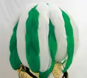 Saxon Plume for Officer Pickelhaube - duck feathers white /green