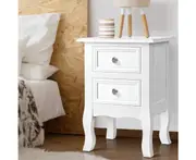 Artiss Bedside Tables Drawers Side Table French Storage Cabinet Nightstand Lamp