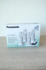 NEW Panasonic KX-TGD224 Digital Cordless Answering System 4 Handsets Talking ID