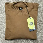 prAna Men’s Snakebite Sweatshirt Small Sepia organic cotton outdoors new