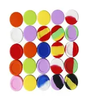 30 Pcs 5ml Silicone Wax Containers Assorted Colors Multi Use Non Stick Wax Oi...