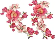 OSALADI 2Pcs Floral Embroidery Patches for Clothes Repair Sew Appliques for DIY Crafts and Embellishments Durable and Easy to Use