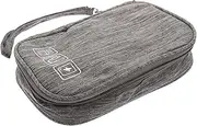 Electronics Accessories Organizer Bag Grey Travel Tech Organizer for Cables Chargers and Earphones Lightweight Durable Storage Pouch for Data Cables and Power