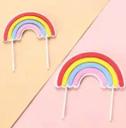 1 Rainbow Birthday Celebration Cake Topper- For Small Smash Cake Or Smaller Cake