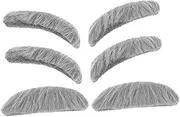 2 Sets Self-Adhesive Fake Eyebrows and Mustache Set Realistic Beard Props Halloween Party Cosplay for Costume Party Stage Performances Funny Costume for Women