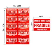 50pcs Fragile Handle With Care Thank You Label Sticker Adhesive Label 5.1x7.6cm