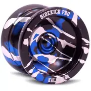 Sidekick Yoyo Pro Blue Black Silver Splash Professional Aluminum UNresponsive...