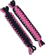 Door Limiting Straps for 1987-2023 Wrangler CJ YJ TJ JK JL & Gladiator JT Truck Retractable High Toughness Swing Limiter Replacement Parts 2 Pack (Black/Pink)