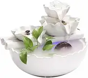 Tabletop Water Fountain Zhaocai Lotus Flowing Water Decoration Home Furnishing Room TV Cabinet Decoration Fountain New Residence Office Relaxation Meditation Fountain