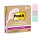 3M Post-it 利貼 狠黏 環保橫格便條紙 101x101mm（70張 /本）混色3本 /盒 675R-3SSNRP 675R-3SSNRP