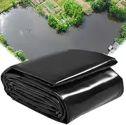 Black Flexible Pond Liner Garden Fish Ponds Membrane Heavy Duty Underlay Pond HDPE Skins Damp Proof Pond Liners for Garden Streams Fountains Waterfall(2x4m(6.5x13.1ft))