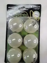 Halex 6 Pack Glow In The Dark Table Tennis Balls