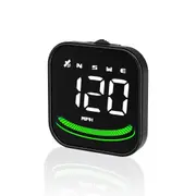 wiiyii G4 GPS Car Speedometer Head Up Display with Fatigue Driving Reminder and Overspeed Alarm, Displays Speed and Compass, for All Vehicles