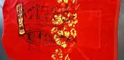 NWT GAP Red / Yellow Tropical SWIM BEACH TOWEL 30 x 55 in with POCKET 7 x 11 in