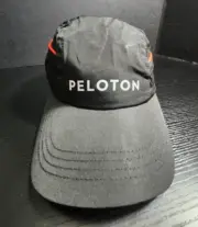 NEW Peloton Cycling Running Vented Nylon Strapback Hat Cap Black