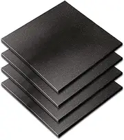 IWORKOUT 15MM Thick Gym Floor Mats,4 Pcs High Density Rubber Exercise Gym Mat Exercise Equipment Mats Workout Mat，Noise Shock Absorbing Surface Protection for Home Gym Garage (Black, 500mmx500mmx15mm)