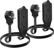 Cable 1 Feet Flat Plug Extension Cord/Wire Multi Outlet - 3 Prong Angled Plug...