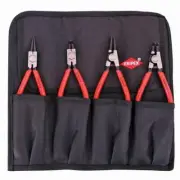 KNIPEX Specialty Hand Tool Plastic Coated Handle Circlip Snap w/ Ring Set 4-Pcs
