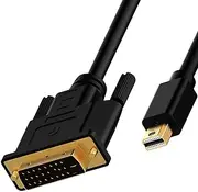 tunghey Mini DP/Mini DisplayPort to DVI Adapter,High Speed Mini DP Male to DVI-D 24+1 Male Converter Digital Video Monitor Cable Support 1920 * 1200/1080p 1.8M